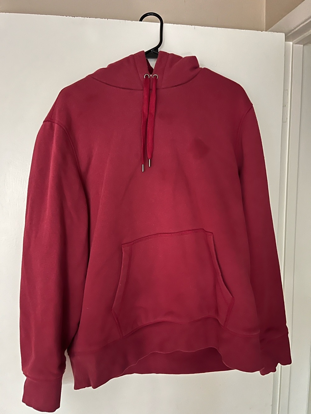 Men's Red Pullover Hoodie Sweatshirt